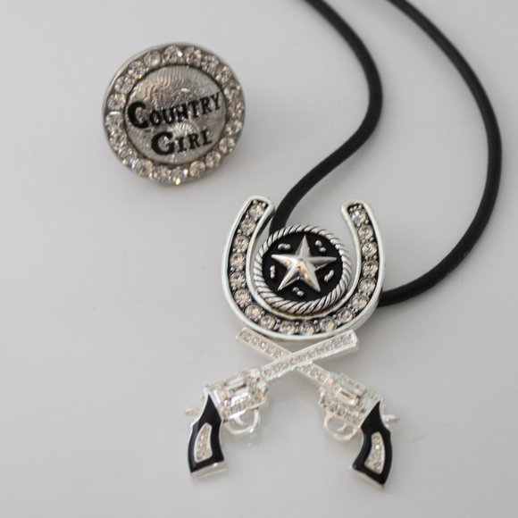 Jewelry - Country Girl Stretch Ring And Western Necklace